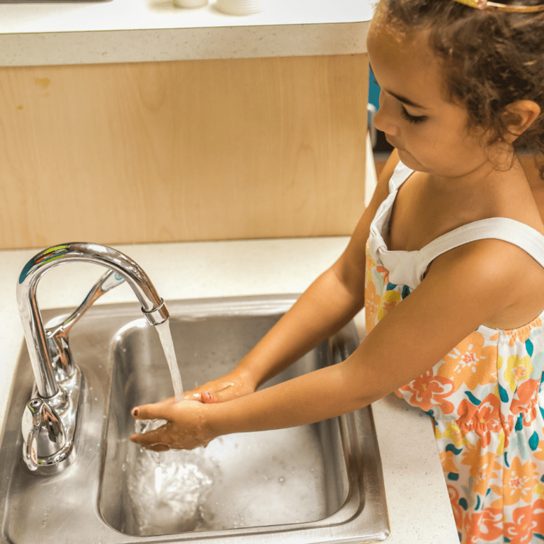 Health & Safety - Child washing hands at day care
